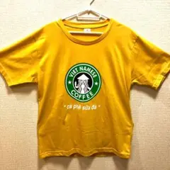 残り1枚 ベトナムズ コーヒー Tシャツ Lサイズ イエロー