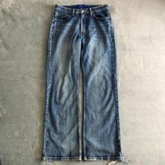 archive grunge damage flared denim Y2K