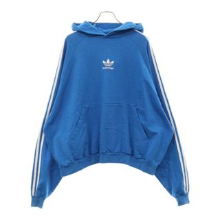 BALENCIAGA バレンシアガ 22AW×adidas Hoodie Large Fit プルオーバー パーカー フーディー ブルー 729322 TNVN2